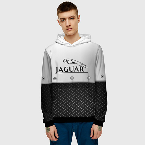 Мужская толстовка Jaguar Ягуар Сталь / 3D-Черный – фото 3