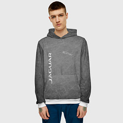 Толстовка-худи мужская ЯГУАР, цвет: 3D-белый — фото 2