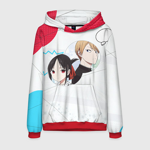 Мужская толстовка Kaguya and Shirogane Love / 3D-Красный – фото 1