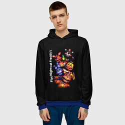 Толстовка-худи мужская Five Nights at Freddys - FNAF - персонажи игры, цвет: 3D-синий — фото 2