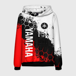 Толстовка-худи мужская YAMAHA - ЯМАХА, цвет: 3D-черный