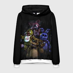 Толстовка-худи мужская Five Nights at Freddys - FNAF персонажи игры, цвет: 3D-белый