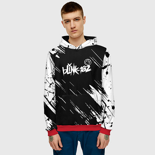 Мужская толстовка Blink-182 блинк-182 / 3D-Красный – фото 3