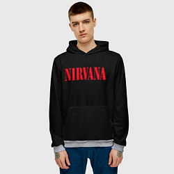 Толстовка-худи мужская Nirvana in Red, цвет: 3D-меланж — фото 2