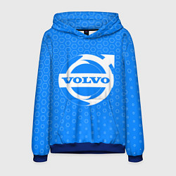 Толстовка-худи мужская VOLVO Соты, цвет: 3D-синий