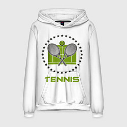 Толстовка-худи мужская TENNIS Теннис, цвет: 3D-белый