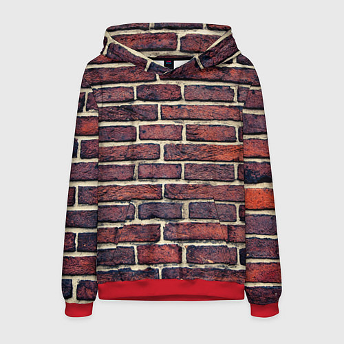 Мужская толстовка Brick Wall / 3D-Красный – фото 1