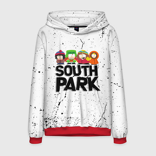 Мужская толстовка Южный парк мультфильм - персонажи South Park / 3D-Красный – фото 1