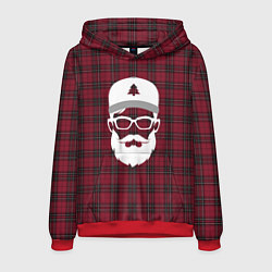 Толстовка-худи мужская Хипстер русская версия, цвет: 3D-красный