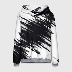 Толстовка-худи мужская БЕЛАЯ КРАСКА БРЫЗГИ, цвет: 3D-меланж