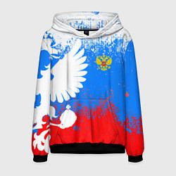Толстовка-худи мужская Я русский герб, цвет: 3D-черный