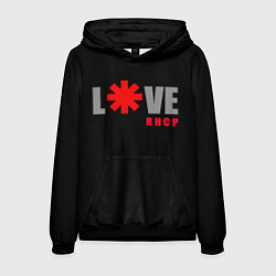 Толстовка-худи мужская Love RHCP Red Hot Chili Peppers, цвет: 3D-черный