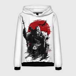 Толстовка-худи мужская Бог викингов следит за тобой, цвет: 3D-черный