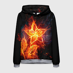 Толстовка-худи мужская Flower Neon Fashion 2035 Flame, цвет: 3D-меланж