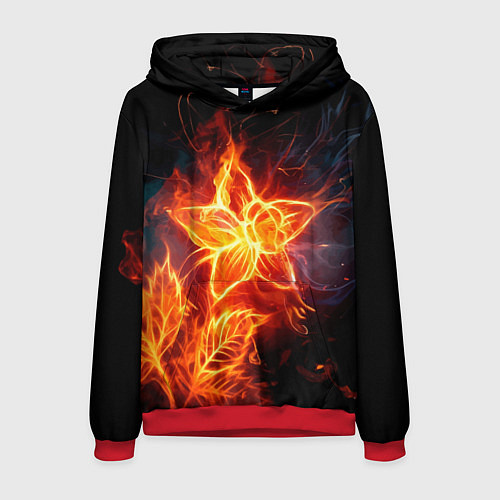Мужская толстовка Flower Neon Fashion 2035 Flame / 3D-Красный – фото 1