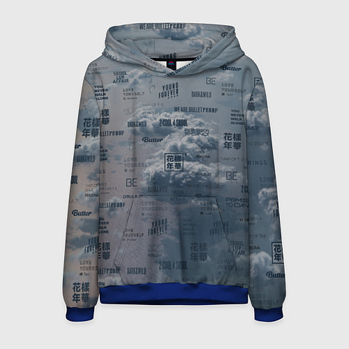 Мужская толстовка BTS Дискография / 3D-Синий – фото 1