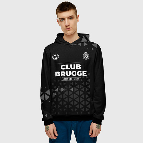 Мужская толстовка Club Brugge Форма Champions / 3D-Черный – фото 3