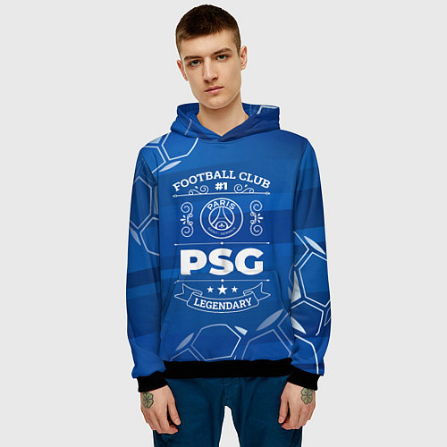 Мужская толстовка PSG FC 1 / 3D-Черный – фото 3