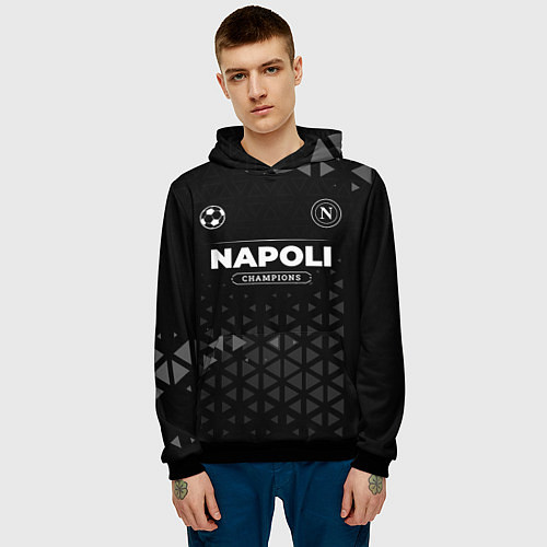 Мужская толстовка Napoli Форма Champions / 3D-Черный – фото 3