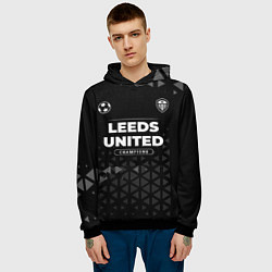 Толстовка-худи мужская Leeds United Форма Champions, цвет: 3D-черный — фото 2