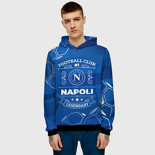 Мужская толстовка Napoli FC 1 / 3D-Черный – фото 3