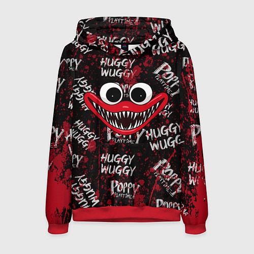 Мужская толстовка КРОВАВЫЙ ХАГГИ ВАГГИ - BLOODY HUGGY WUGGY / 3D-Красный – фото 1