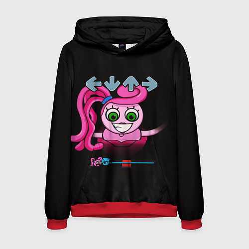 Мужская толстовка POPPY PLAYTIME - Mommy long legs Мама длинные ноги / 3D-Красный – фото 1