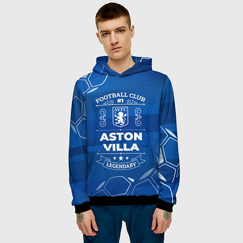 Мужская толстовка Aston Villa FC 1 / 3D-Черный – фото 3