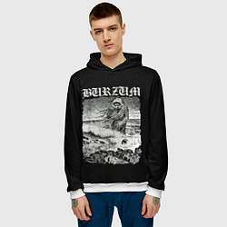 Толстовка-худи мужская Burzum - The Sea Monster, цвет: 3D-белый — фото 2