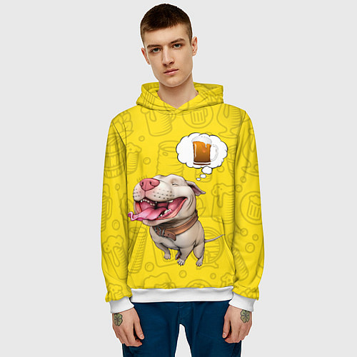 Мужская толстовка BeerBull / 3D-Белый – фото 3