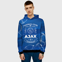 Толстовка-худи мужская Ajax Football Club Number 1, цвет: 3D-черный — фото 2