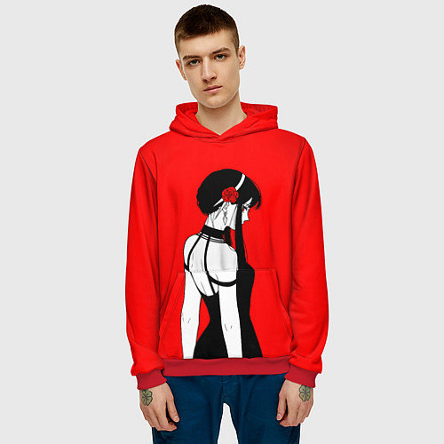 Мужская толстовка Spy x Family Йор Форджер / 3D-Красный – фото 3