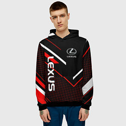Толстовка-худи мужская LEXUS ЛЕКСУС СОВРЕМЕННЫЙ, цвет: 3D-черный — фото 2
