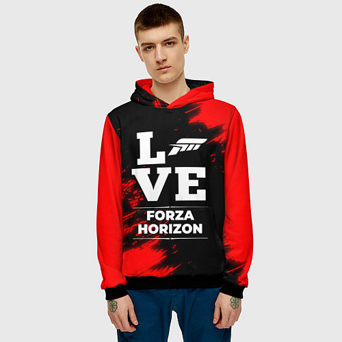 Мужская толстовка Forza Horizon Love Классика / 3D-Черный – фото 3