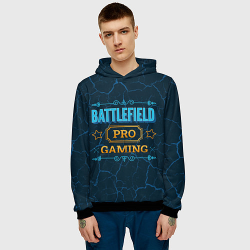 Мужская толстовка Игра Battlefield: PRO Gaming / 3D-Черный – фото 3