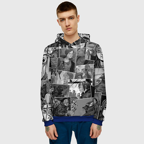 Мужская толстовка The last of us comix / 3D-Синий – фото 3