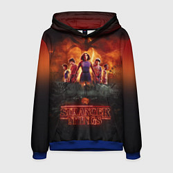 Толстовка-худи мужская ОЧЕНЬ СТРАННЫЕ ДЕЛА STRANGER THINGS, цвет: 3D-синий