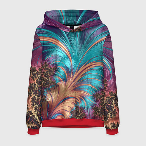 Мужская толстовка Floral composition Цветочная композиция / 3D-Красный – фото 1