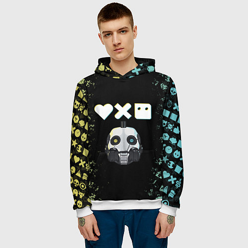 Мужская толстовка Love, Death and Robots Pattern / 3D-Белый – фото 3