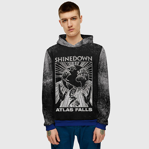 Мужская толстовка Atlas Falls - Shinedown / 3D-Синий – фото 3