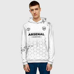 Толстовка-худи мужская Arsenal Champions Униформа, цвет: 3D-белый — фото 2