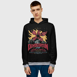 Толстовка-худи мужская Stranger Things Demogorgon, цвет: 3D-меланж — фото 2