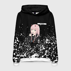 Толстовка-худи мужская ZERO TWO DARLING, цвет: 3D-белый