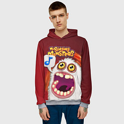 Толстовка-худи мужская My singing monster, цвет: 3D-меланж — фото 2