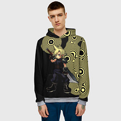 Толстовка-худи мужская Клауд Страйф из dissidia final fantasy, цвет: 3D-меланж — фото 2