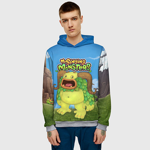 Мужская толстовка My singing monsters Избалолист Entbrat / 3D-Меланж – фото 3