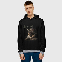 Толстовка-худи мужская Big cat Maine Coon, цвет: 3D-меланж — фото 2