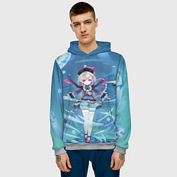 Толстовка-худи мужская Qiqi Genshin Impact, цвет: 3D-меланж — фото 2