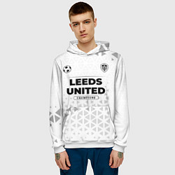 Толстовка-худи мужская Leeds United Champions Униформа, цвет: 3D-белый — фото 2