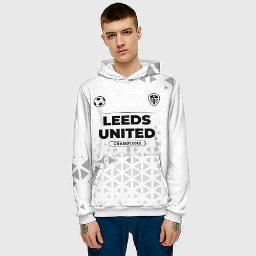 Мужская толстовка Leeds United Champions Униформа / 3D-Белый – фото 3